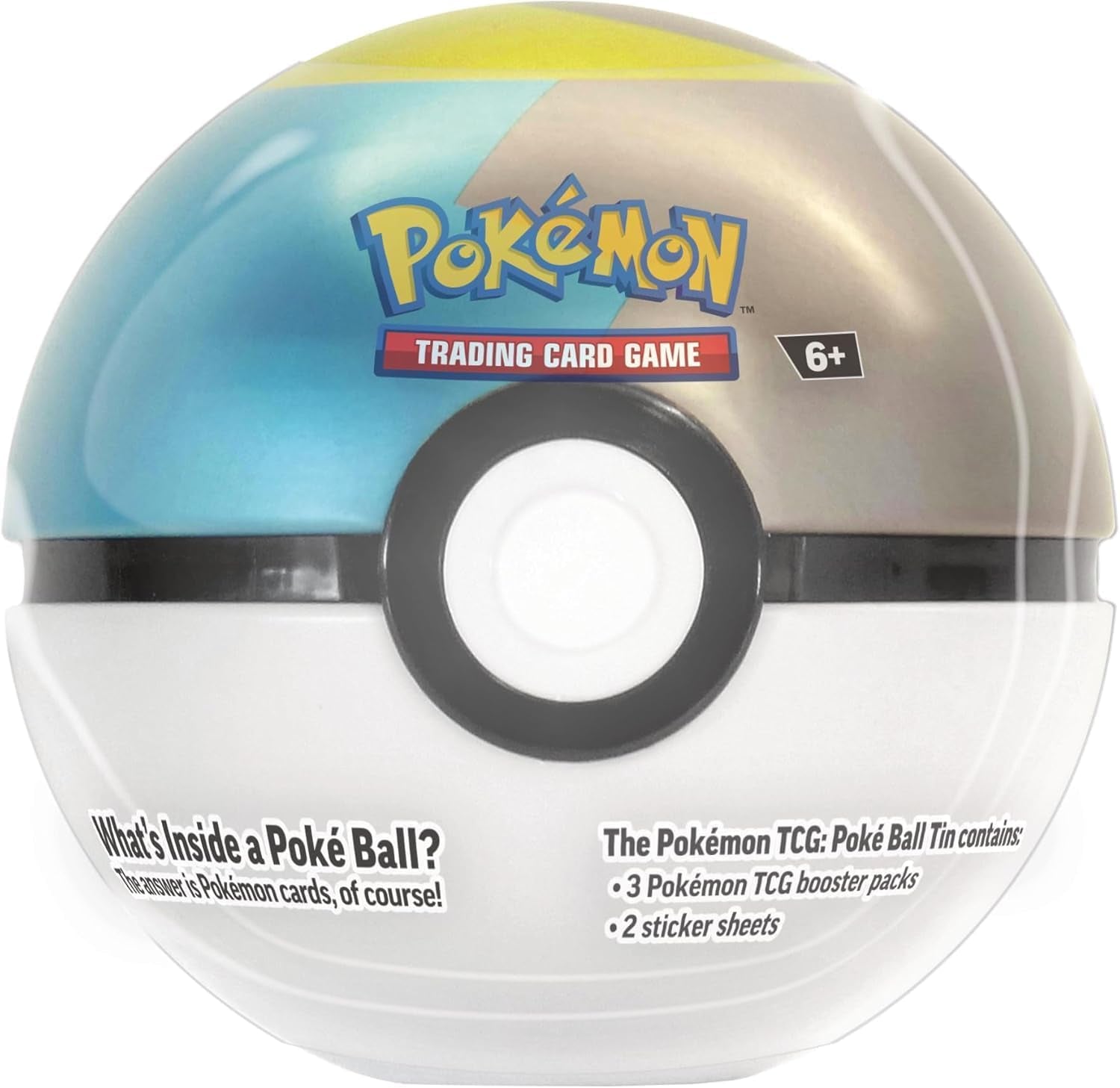 Pokemon TCG Moon Poke Ball Tin Trading Card Game Contains 3 Booster Packs plus 2 Sticker Sheets