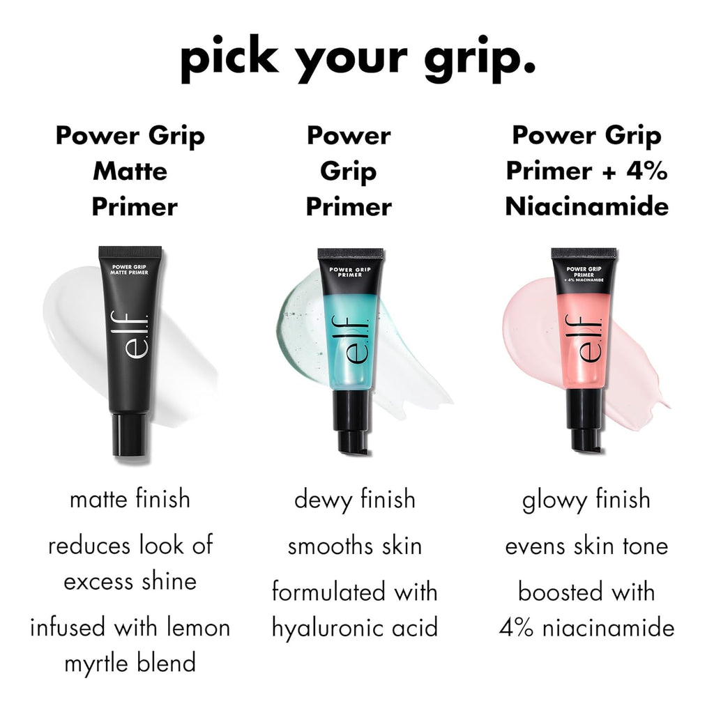 E.L.F. Power Grip Primer, Gel-Based & Hydrating Face Primer for Smoothing Skin & Gripping Makeup, Moisturizing & Priming, Vegan & Cruelty-Free, 0.811 Fl Oz