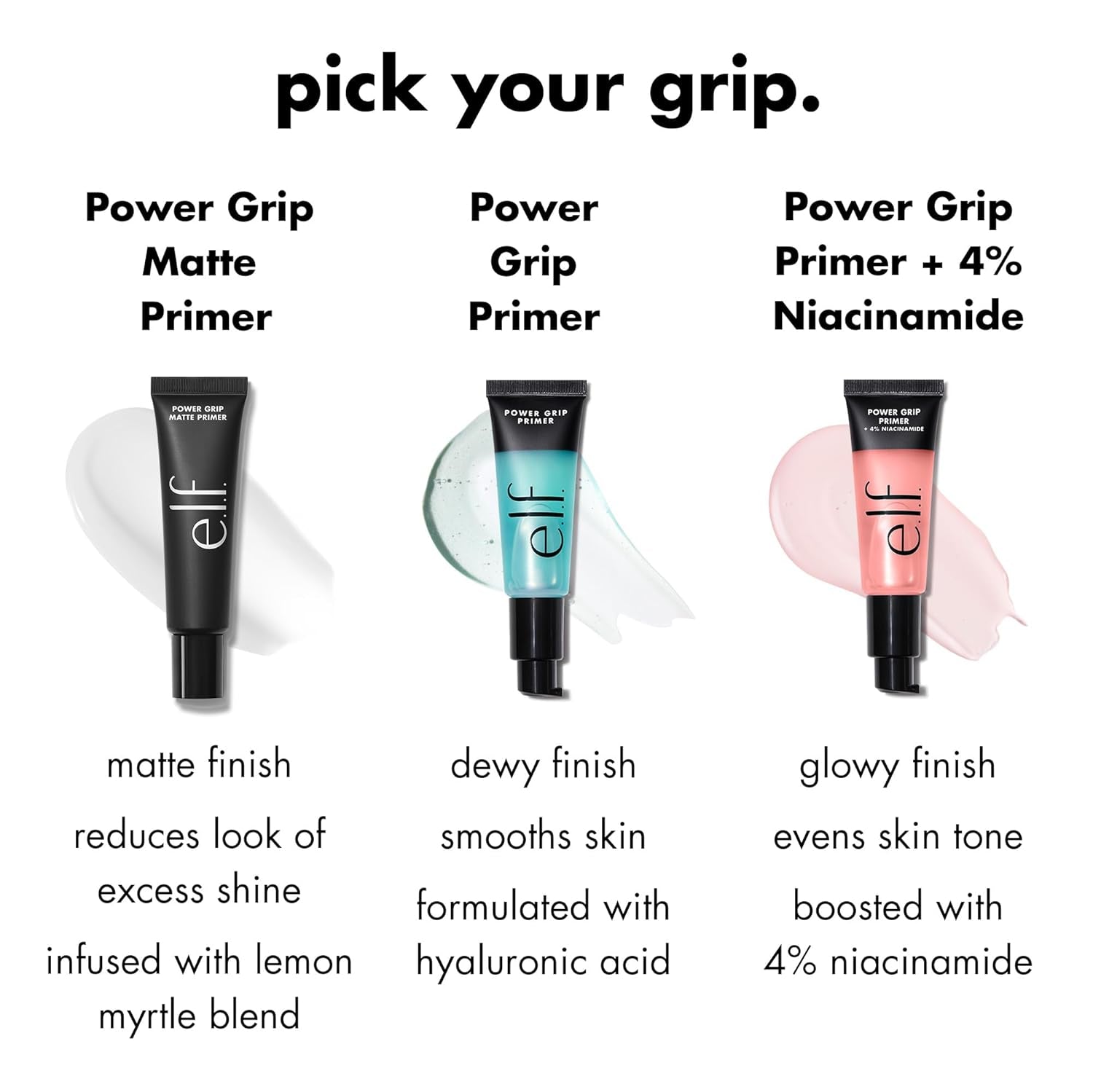 E.L.F. Power Grip Primer, Gel-Based & Hydrating Face Primer for Smoothing Skin & Gripping Makeup, Moisturizing & Priming, Vegan & Cruelty-Free, 0.811 Fl Oz