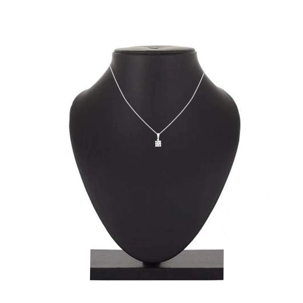 round 1/2 Carat Lab Grown Diamond Solitaire Pendant Necklace in Sterling Silver