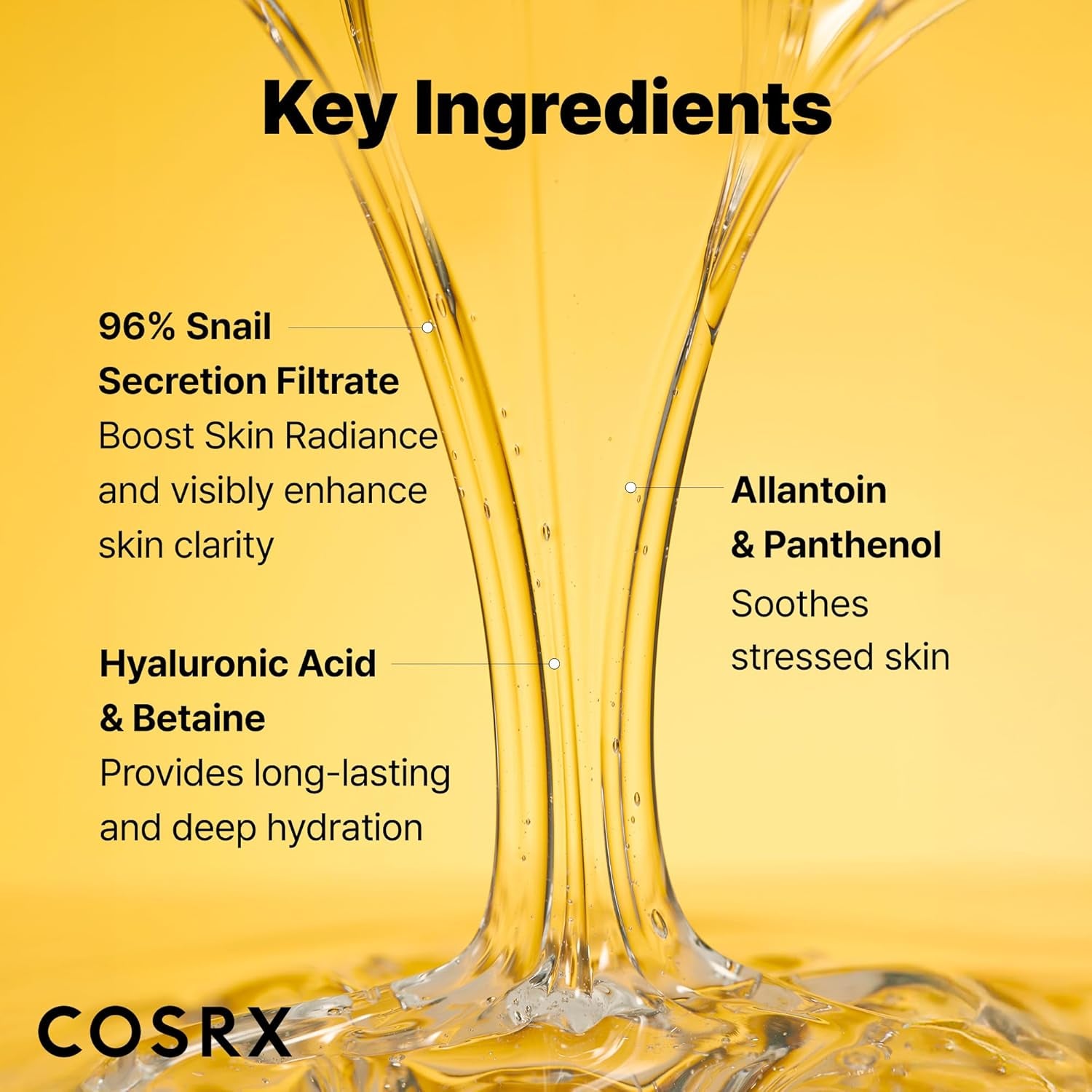 COSRX Snail Mucin 96% Repairing Serum, Hydrating Serum for Face with Snail Secretion Filtrate for Dull Skin & Fine Lines, 100Ml, Korean Skin Care
