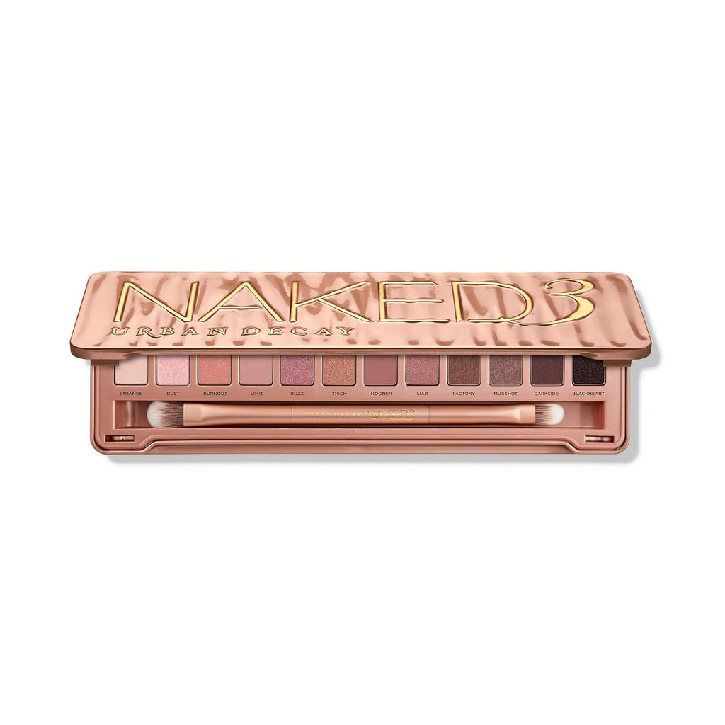 URBAN DECAY Naked 3, Soft Pink Neutral Eyeshadow Palette, Matte, Pearl, Metallic, Shimmer Finish, 12 Mauve Brown & Nude Eye Shadows, Natural Soft Glam Smokey Eye Makeup, Vegan, Cruelty-Free
