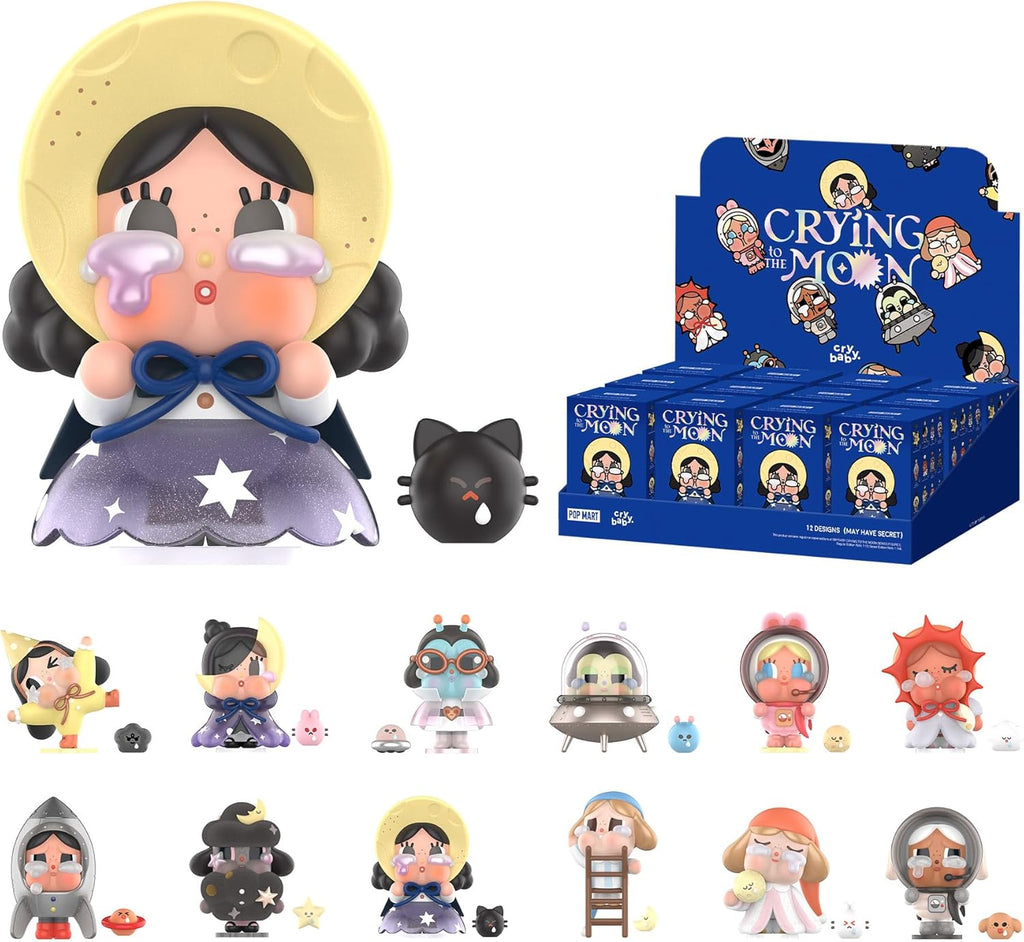 POP MART Crybaby Crying to the Moon Series Blind Box Figures, Collectible Toys Home Decorations, Holiday Birthday Gifts for Girls and Boys, Whole Set