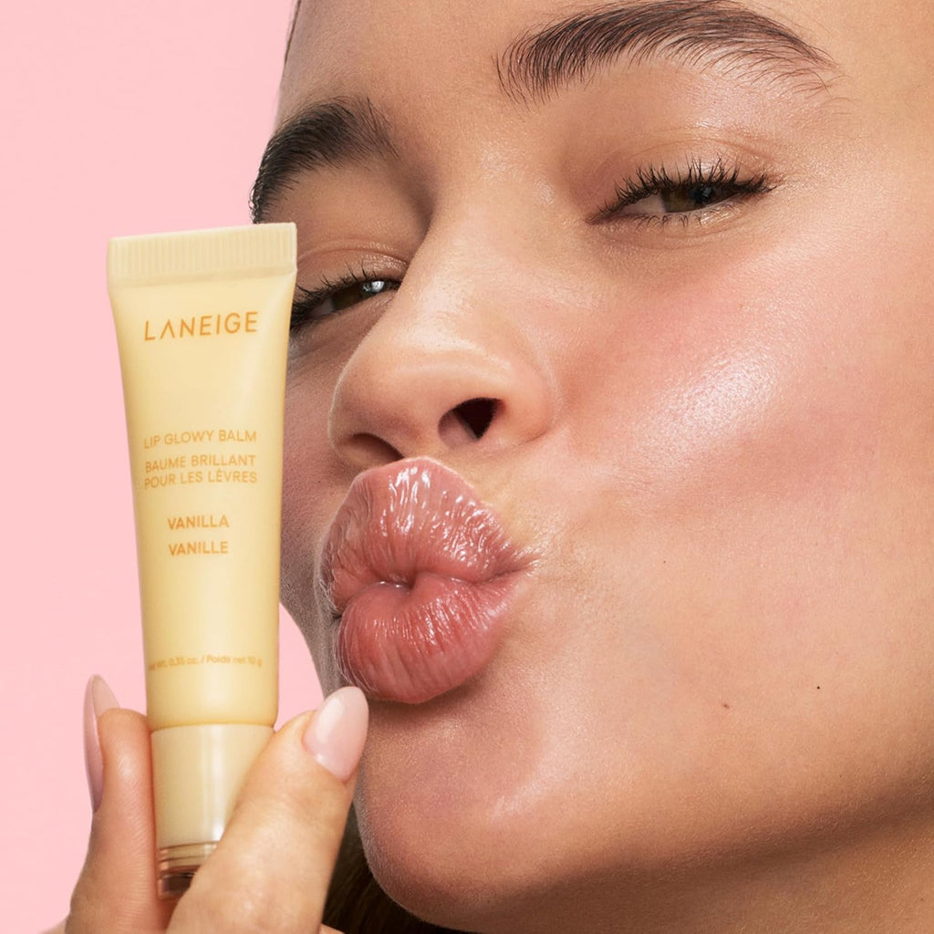 LANEIGE Lip Glowy Balm: Sheer Tinted Lip Treatment Balm Tube with Shea & Murumuru Butters for Hydrating, Moisturizing, Glossy, Non-Sticky Shine, Berry | Korean Skin Care