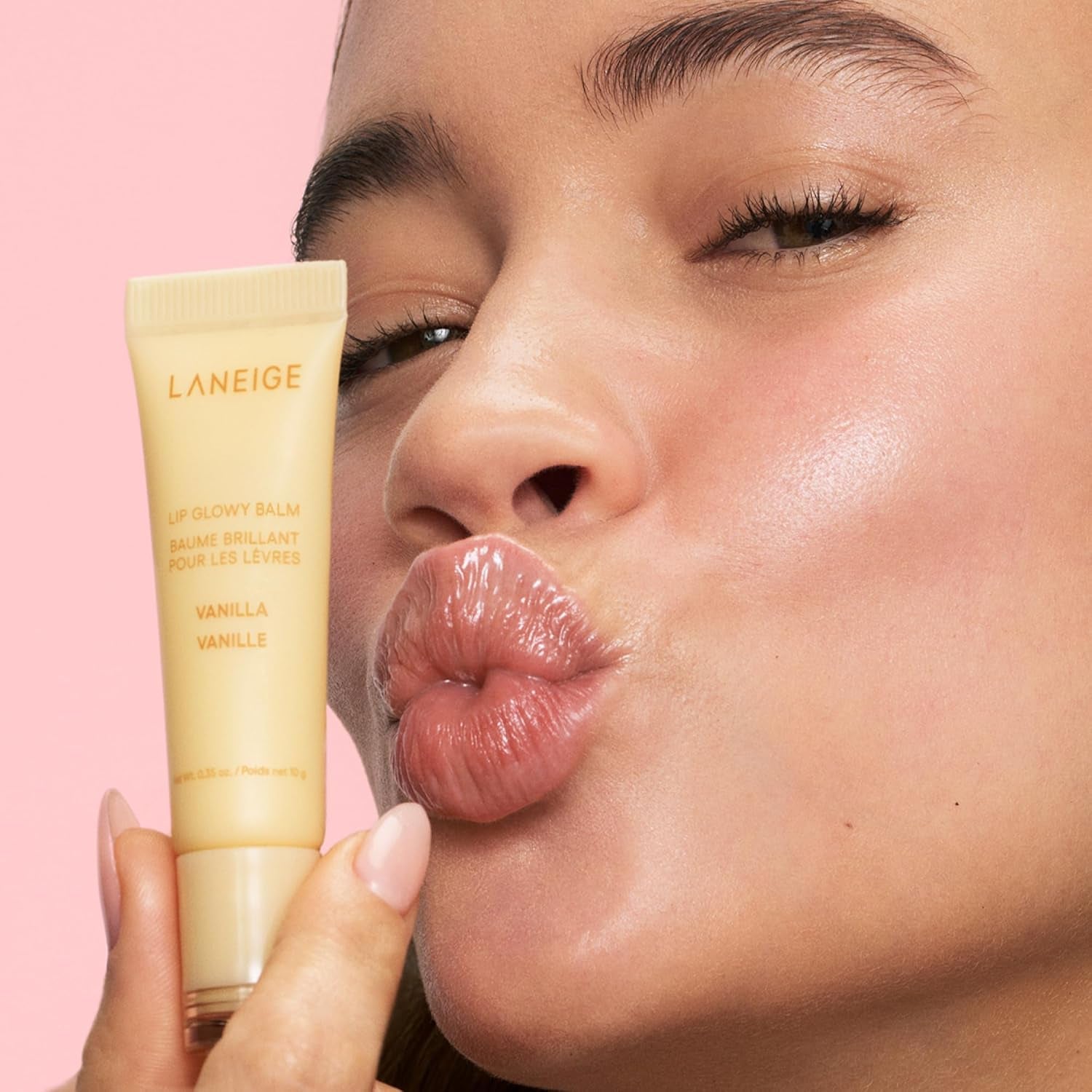 LANEIGE Lip Glowy Balm: Sheer Tinted Lip Treatment Balm Tube with Shea & Murumuru Butters for Hydrating, Moisturizing, Glossy, Non-Sticky Shine, Berry | Korean Skin Care