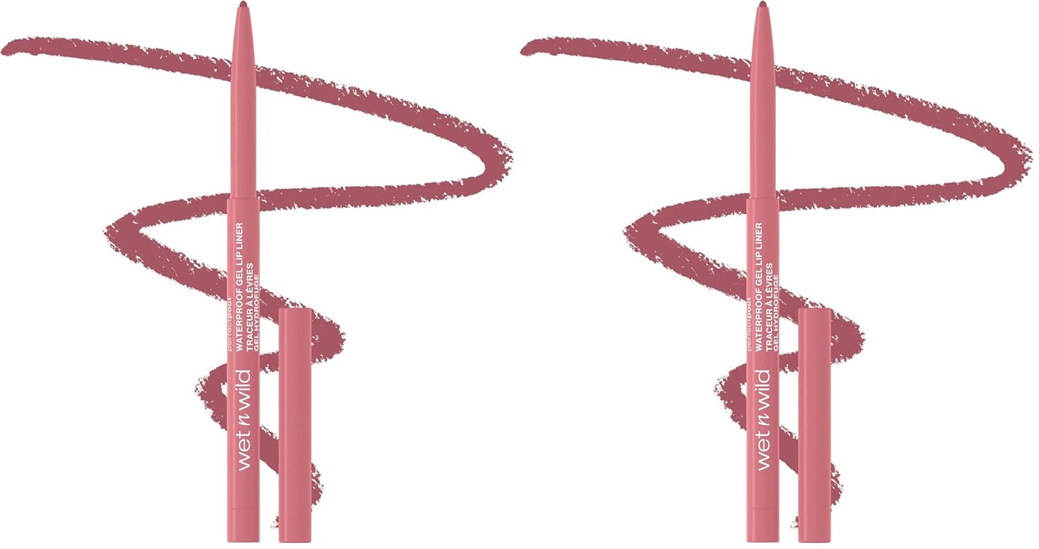 Wet N Wild Lip Liner Perfect Pout Matte Retractable Gel Lip Liner Pencil, Plum Together