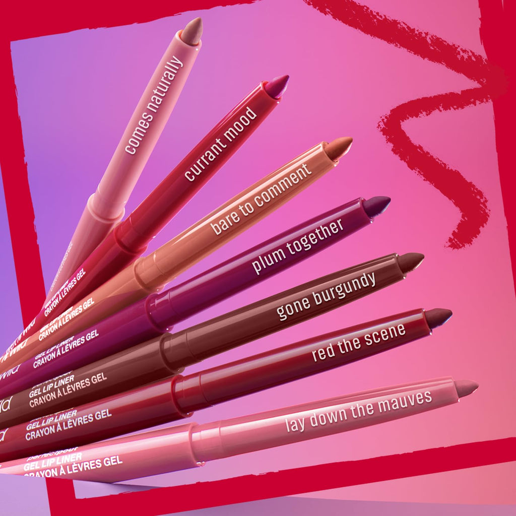 Wet N Wild Lip Liner Perfect Pout Matte Retractable Gel Lip Liner Pencil, Plum Together