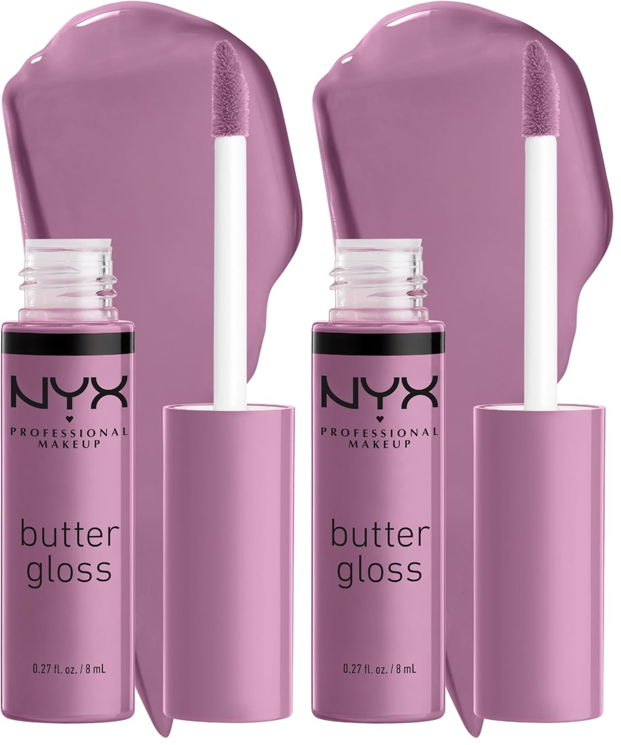 NYX PROFESSIONAL MAKEUP Butter Gloss, Non-Sticky Lip Gloss - Marshmallow (Muted Lilac)