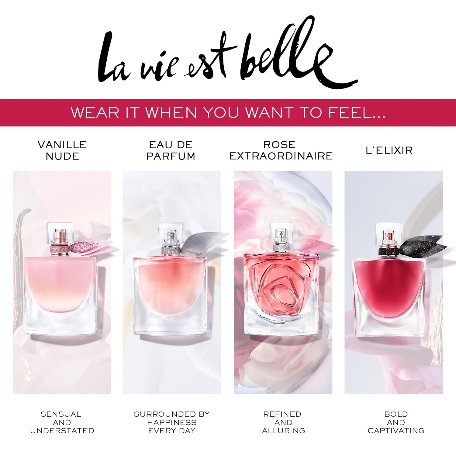 Lancôme La Vie Est Belle La Vie Vanille Nude Eau De Parfum - Long Lasting Fragrance with Notes of Solar Jasmine, Glazed Bourbon Vanilla, White Musk - Floral & Sweet Women'S Perfume