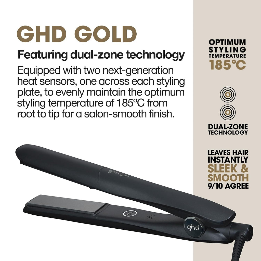 Ghd Gold ― 1" Flat Iron Hair Straightener | Professional Ceramic Hair Straightening Styling Tool for Stronger Hair & More Color Protection