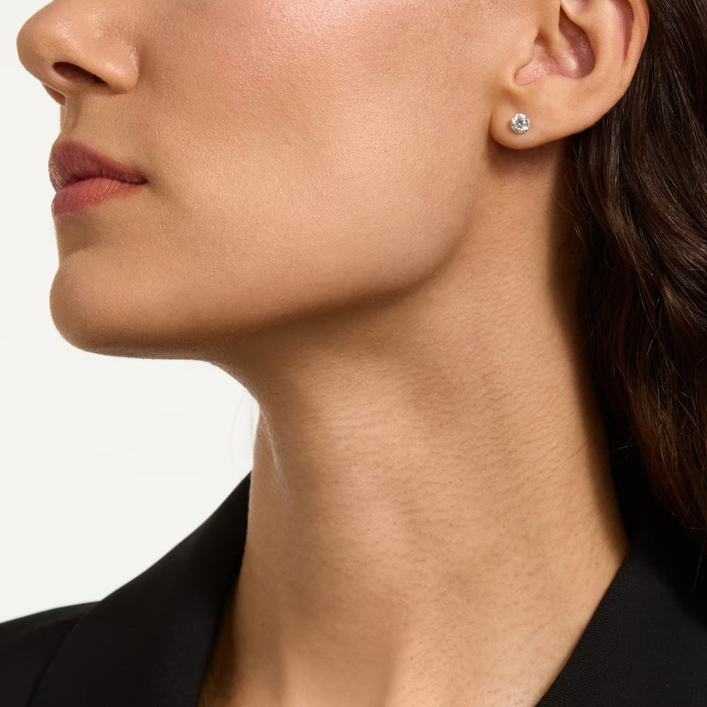 Pompeii 1 Carat (Ctw) Diamond Studs in 14K White Gold Lab Grown (HI,VS)