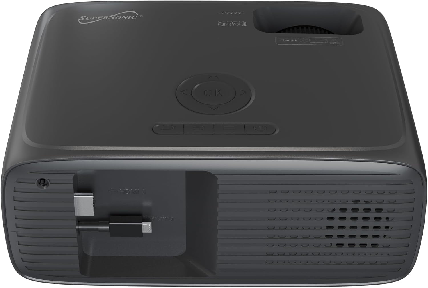 SC-282P KIT Full HD 1080P LED PROJECTOR with Bluetooth 150" Display, 3×HDMI, USB/SD, Keystone, Built-In Speaker, Includes 100" Screen, Tripod, HDMI & AV Cables – Home Theater Bundle