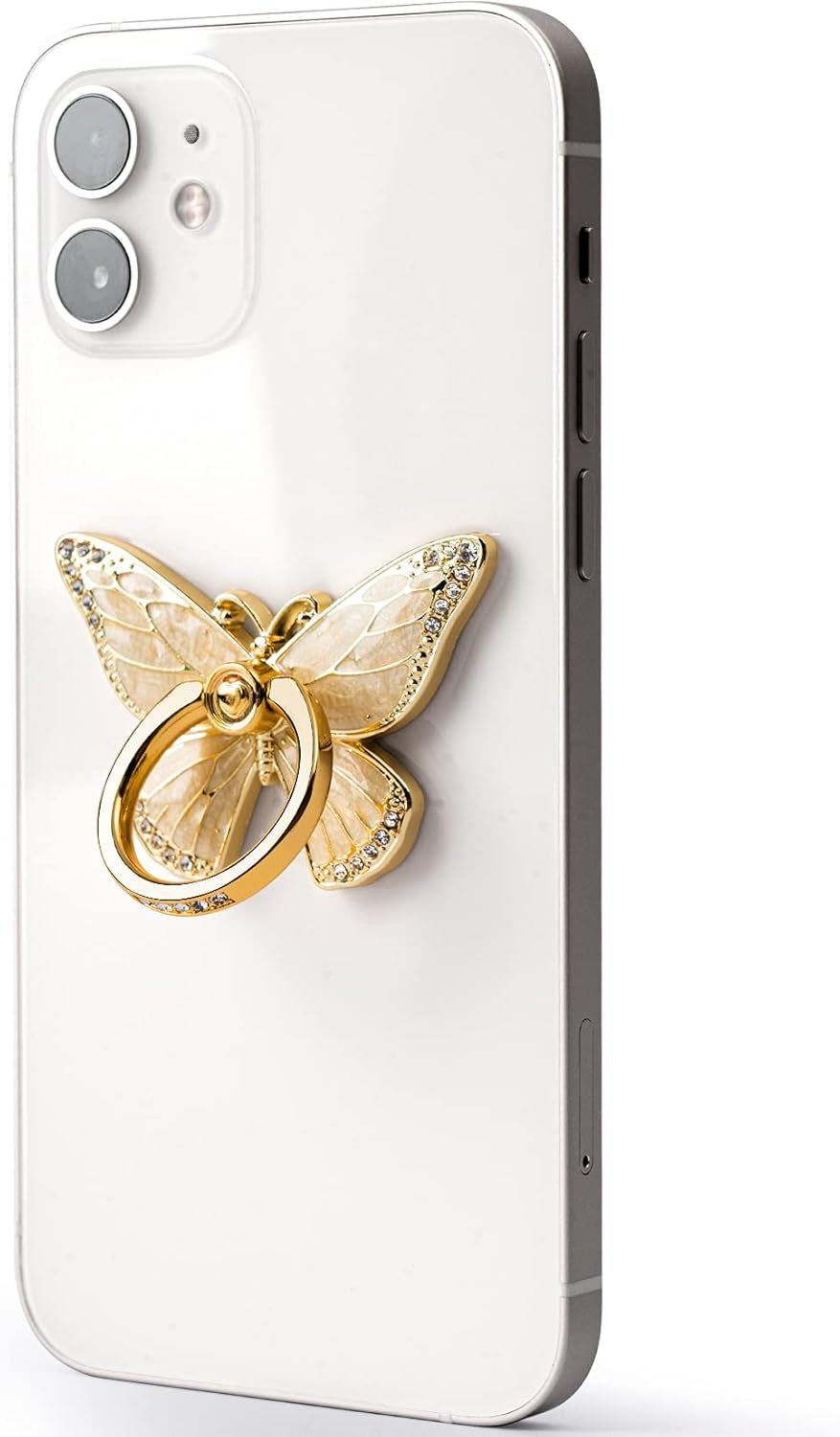 Doflyesky Butterfly Cell Phone Ring Grip Holder, 360 Degrees Rotation Phone Ring Grip Stand, Metal Finger Kickstand Compatible with Iphone, Samsung Galaxy, Android Phone