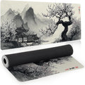 Large Mouse Pad for Desk, Gaming Mousepad XL Extended, Japanese Desk Mat Non-Slip Rubber Base, Big Computer Keyboard Mat Protector for Home&Office, 31.5X11.8In, Cherry Blossom