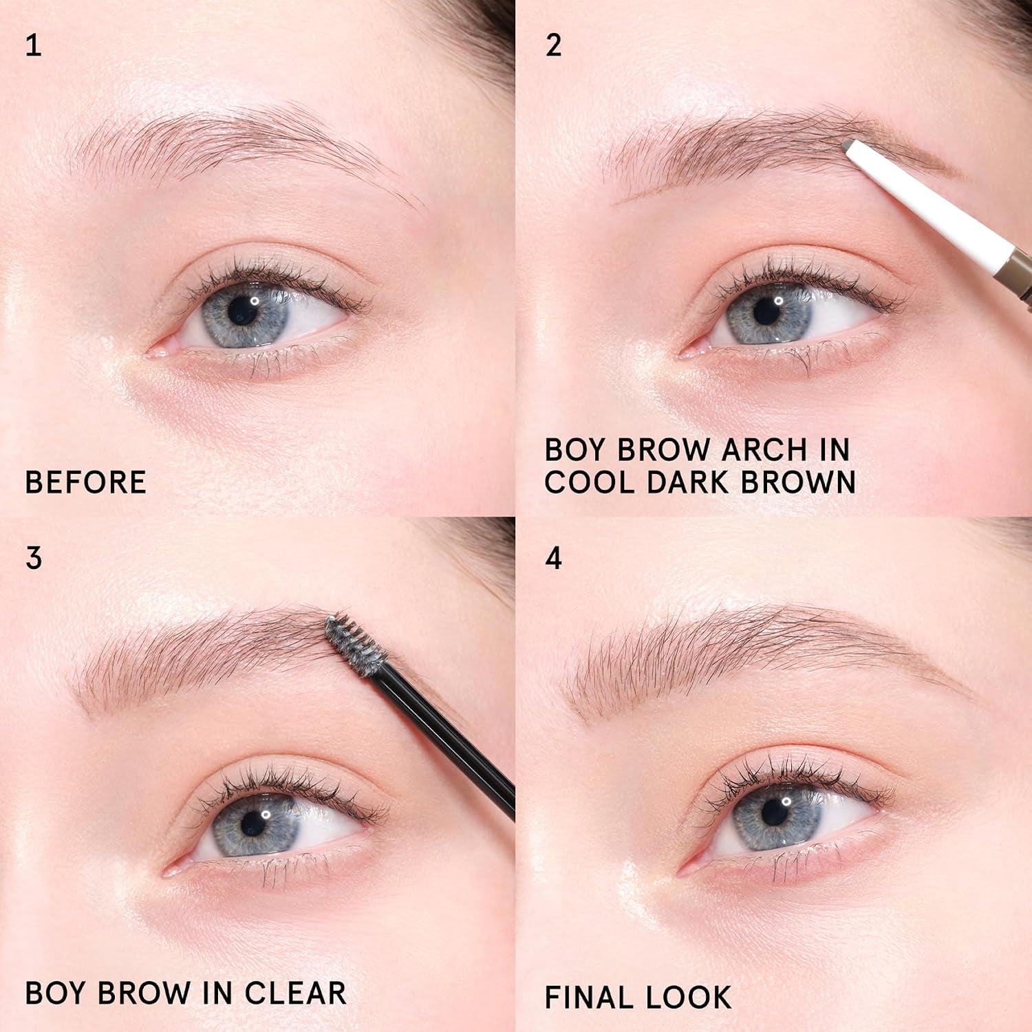 Glossier Boy Brow, Brown Eyebrow Gel & Volumizing Pomade - Creamy Tinted Brow Gel, Defines, Conditions & Thickens - Flexible Hold, No Stiffness, Beeswax & Hyaluronic Acid - Dermatologist Tested