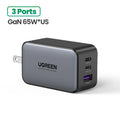 【US Plug】 100W Gan Charger USB C Charger QC4.0 3.0 Quick Charge for Macbook Laptop Tablet PD Fast Charger for Iphone 15 14