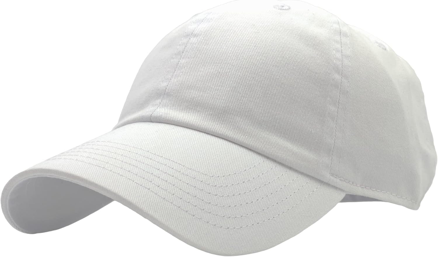 Utmost Unisex Classic Low Profile Cotton Baseball Cap Plain Blank Camoflauge Soft Unconstructed Adjustable Size Dad Hat (White)