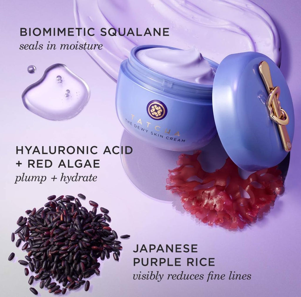 TATCHA the Dewy Skin Cream | Rich Line-Plumping Face Moisturizer | Helps Replenish Ceramides and Intensely Hydrate Dry & Combo Skin with Japanese Purple Rice, Hyaluronic Acid, & Hadasei-3