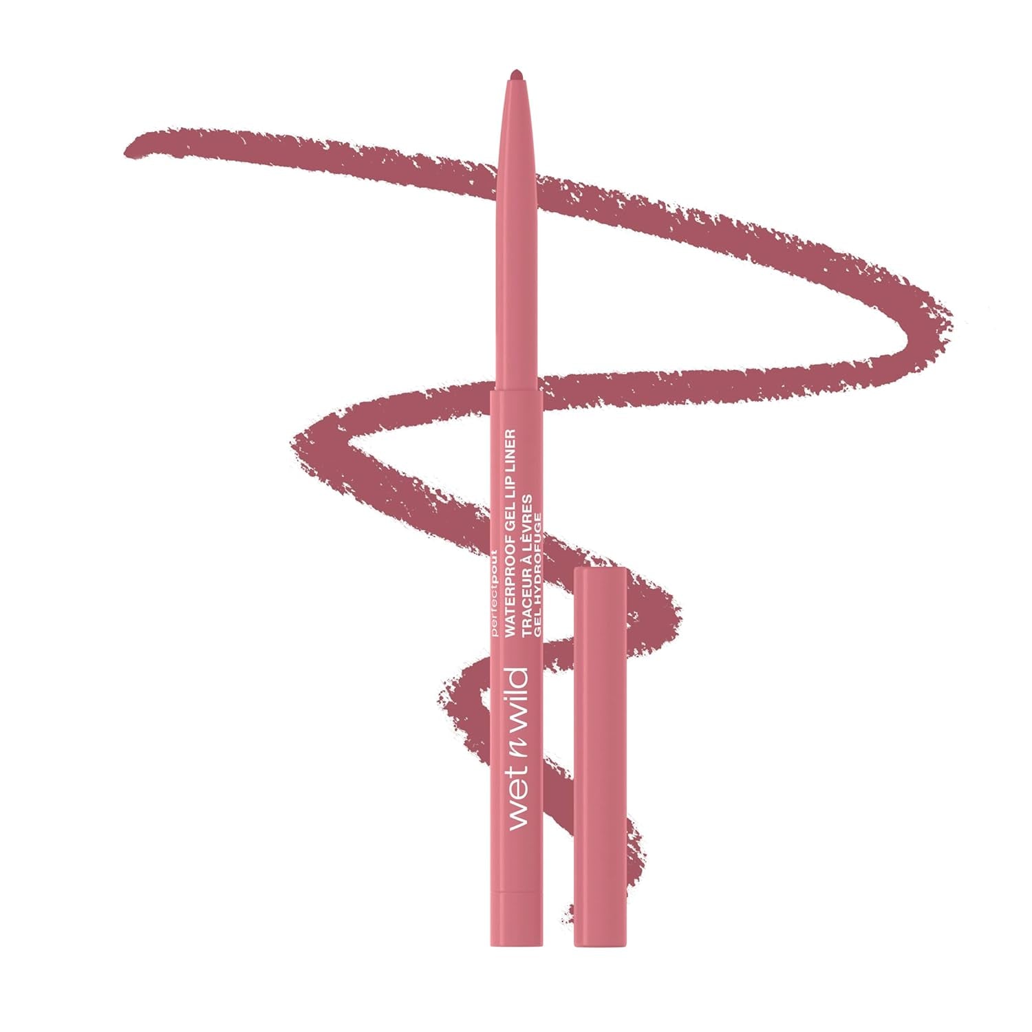 Wet N Wild Lip Liner Perfect Pout Matte Retractable Gel Lip Liner Pencil, Plum Together
