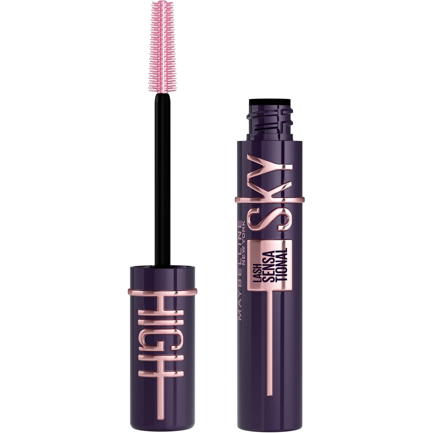 Maybelline Lash Sensational Sky High Washable Mascara, Volumizing, Lengthening, Defining, Curling, Multiplying, Buildable Mascara Make up Formula, Green Altitude, 1 Count
