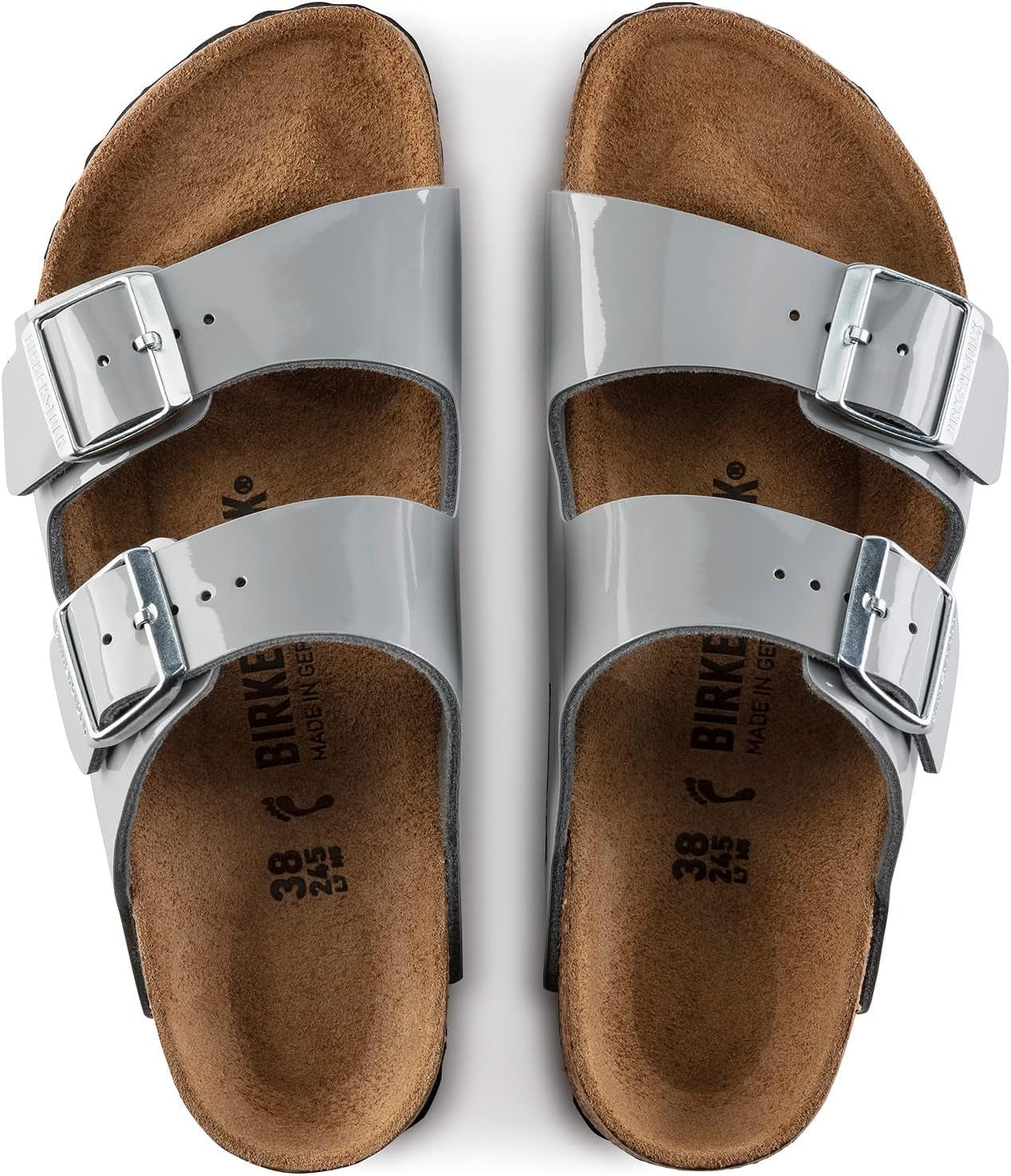 Birkenstock Arizona Sandals Alloy PT Birko-Flor N 38 N EU 7-7.5 Narrow Women5-5.5 Narrow Men