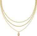 Kendra Scott Elisa Triple Strand Necklace, Fashion Jewelry for Women