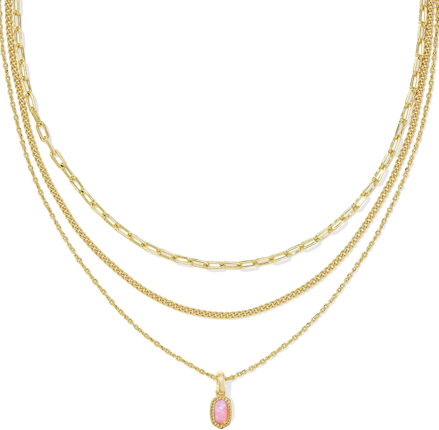Kendra Scott Elisa Triple Strand Necklace, Fashion Jewelry for Women