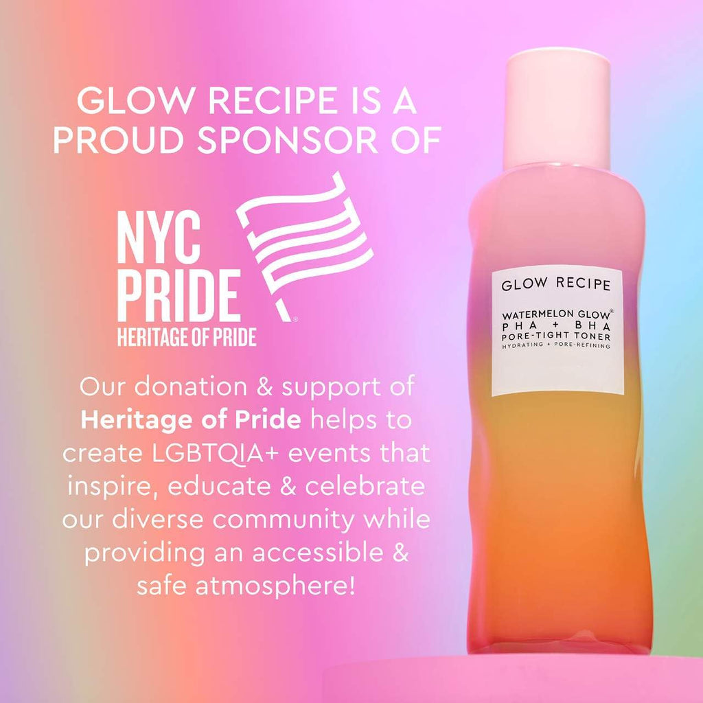 Glow Recipe Limited Edition Pride PHA + BHA Face Toner - Skin Care Toner, Pore Minimizer & Gentle Face Exfoliant - Soothing, Tightening & Hydrating Toner with Hyaluronic Acid & Watermelon (150Ml)