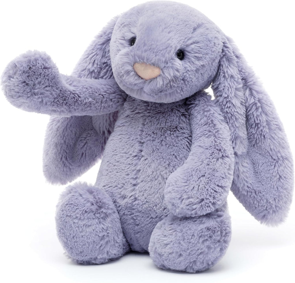 Jellycat Bashful Viola Bunny Stuffed Animal Plush Toy, Medium, Purple