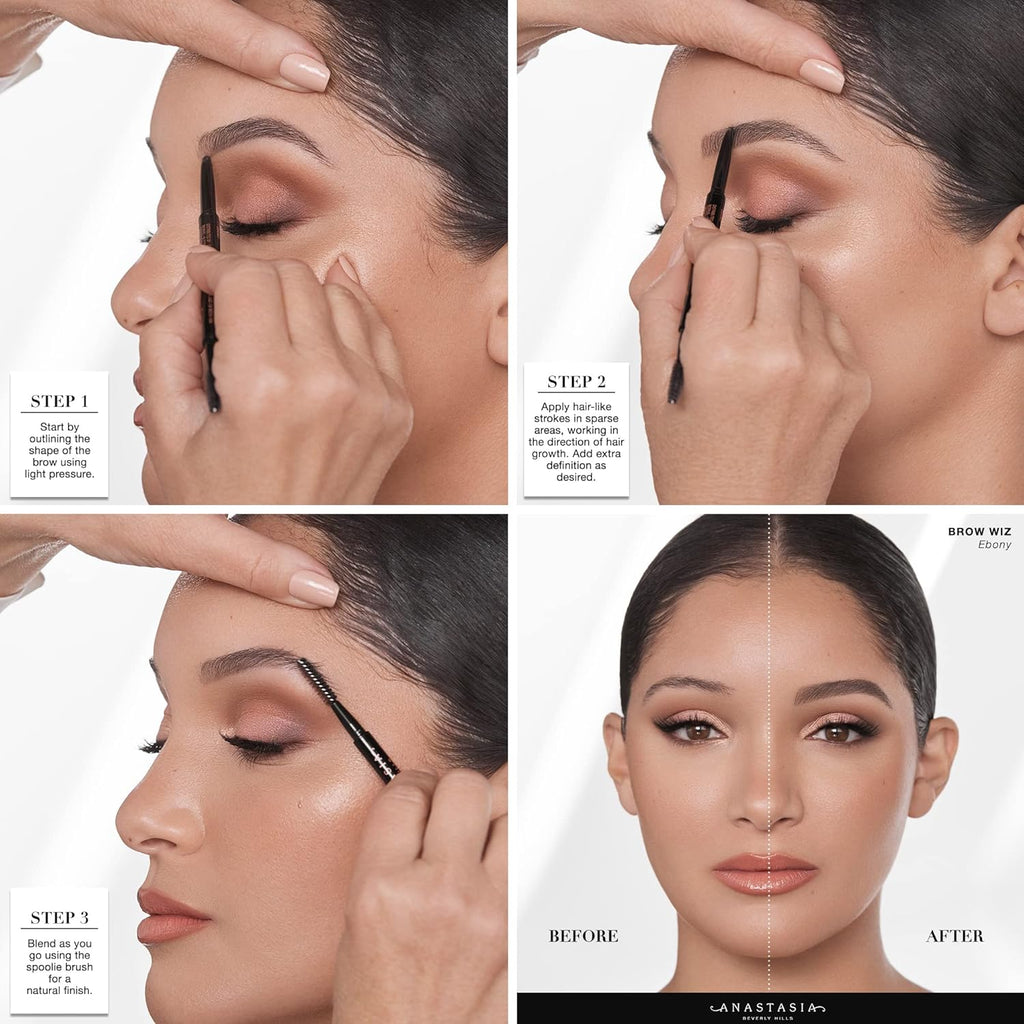 Anastasia Beverly Hills Brow Wiz - Ultra-Slim Retractable Eyebrow Pencil for Hair-Like Strokes, Natural Precision Definition, Longwear Waterproof Smudge-Proof for Filling & Shaping Brows