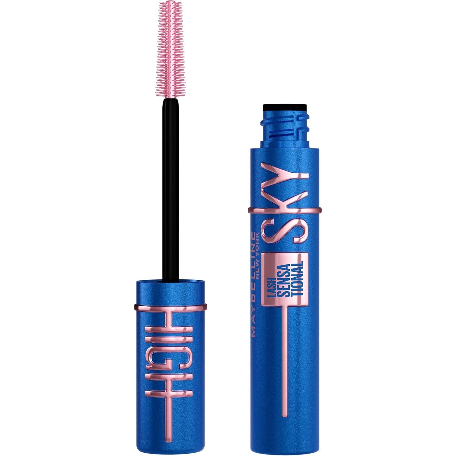 Maybelline Lash Sensational Sky High Washable Mascara, Volumizing, Lengthening, Defining, Curling, Multiplying, Buildable Mascara Make up Formula, Green Altitude, 1 Count