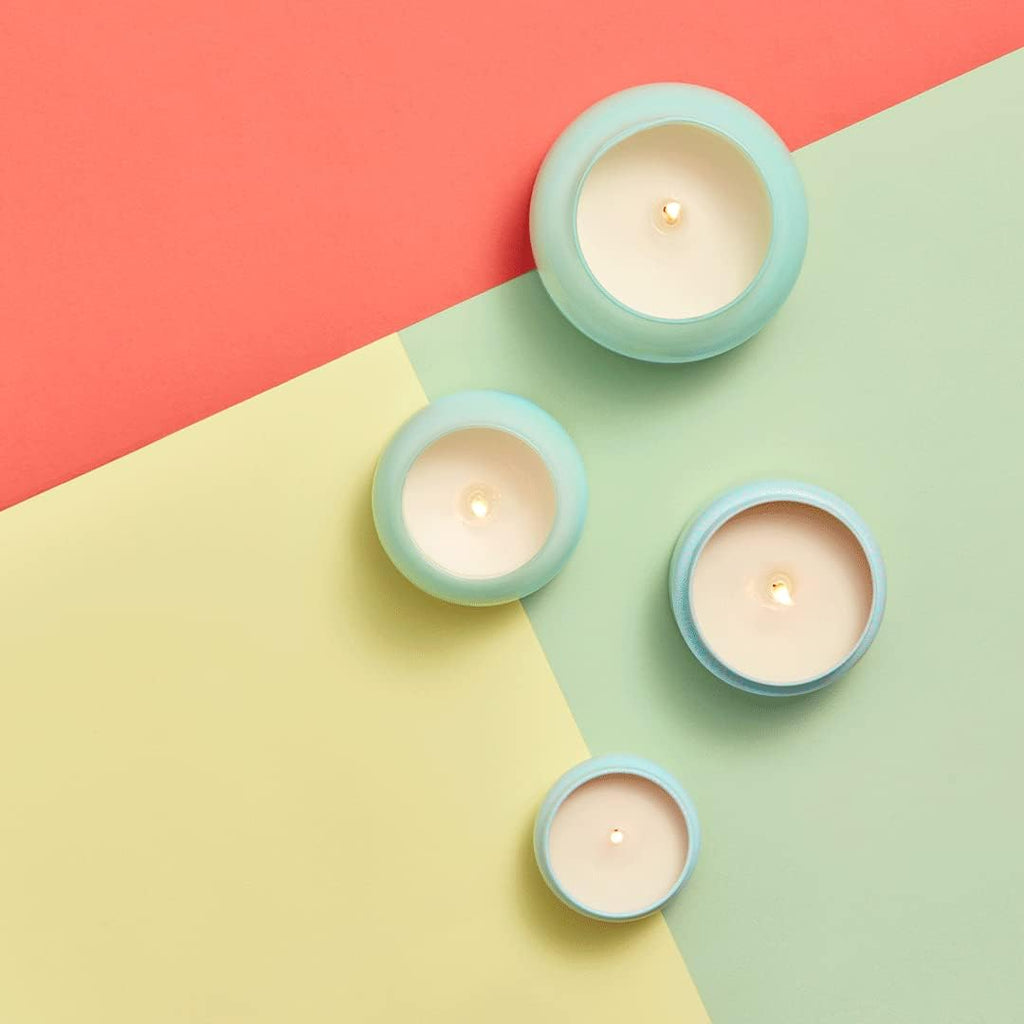 Capri Blue Volcano Scented Candles - Luxury Glass Jar Candles for Home Scented with Tropical Fruit & Sugared Citrus - Soy Wax Blend - Capri Blue Volcano - Aqua Color (8 Oz)