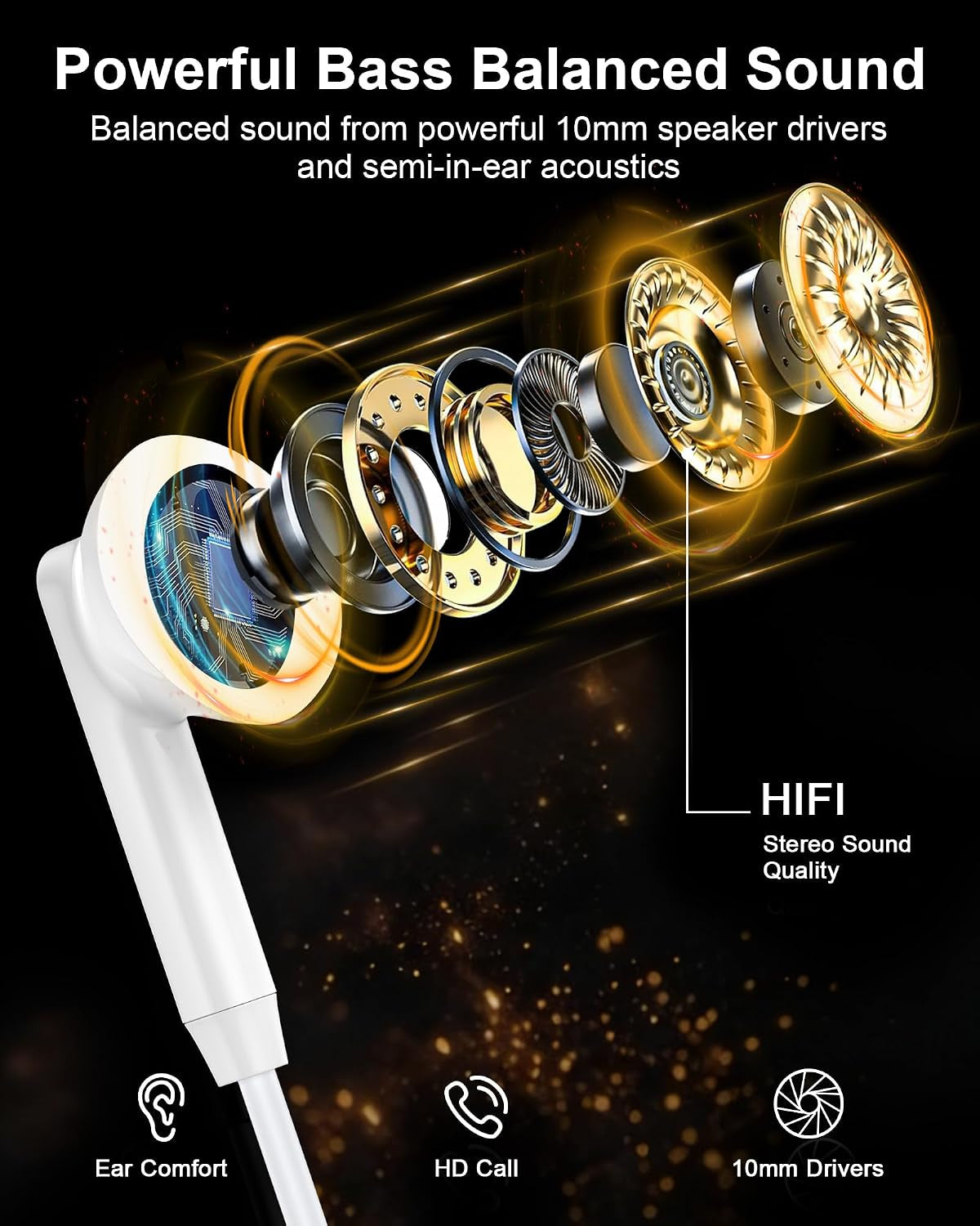 Iphone 17E 17 Headphones Wired USB C Ear Buds for Iphone 17 Pro Max 17Pro 16E 16 15 plus Air Pods, Apple Earbuds Usbc Noise Cancelling Earphones USB-C with Mic Earpods Type C Ipods Corded Audífonos