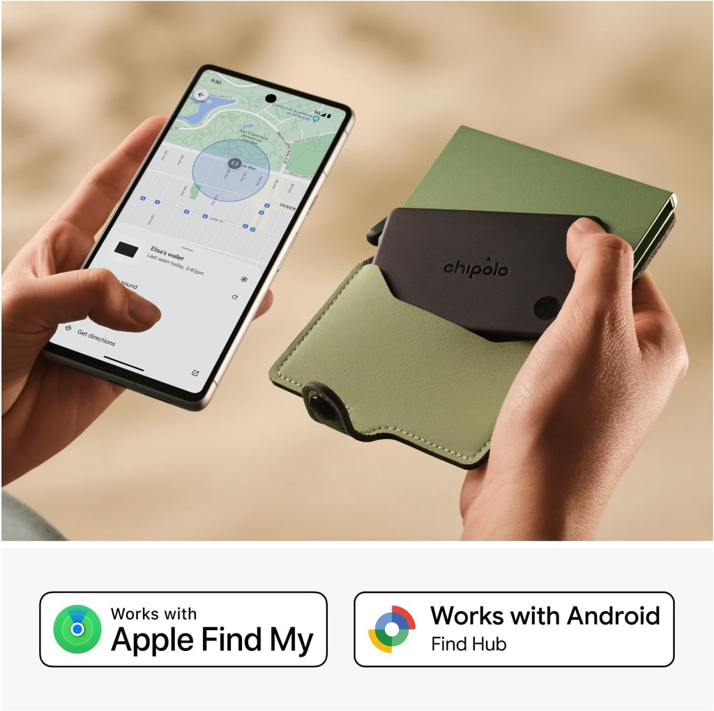Chipolo Card – Rechargeable Wallet Tracker Card, Bluetooth Tracker, Item Locator, Passport Finder Compatible with Apple Find My or Find Hub with Call Your Phone & Out of Range Alerts (Pack of 2)