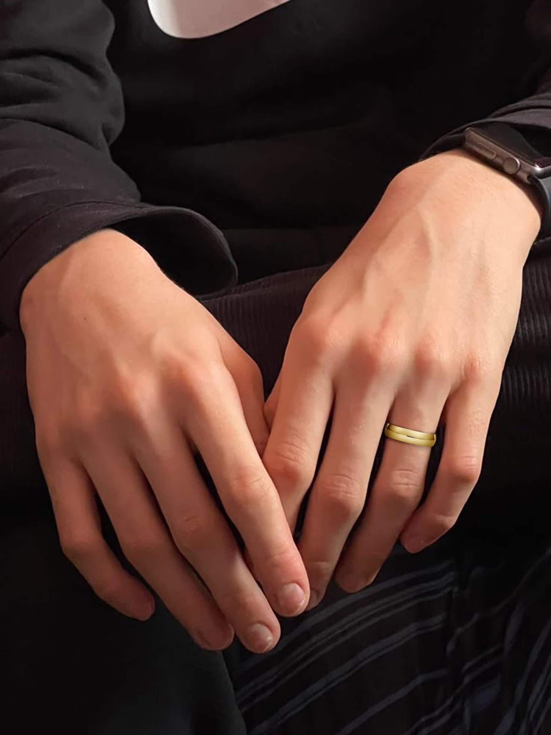 Traditional Plan Wedding Ring 10K Yellow Gold, 5 Mm