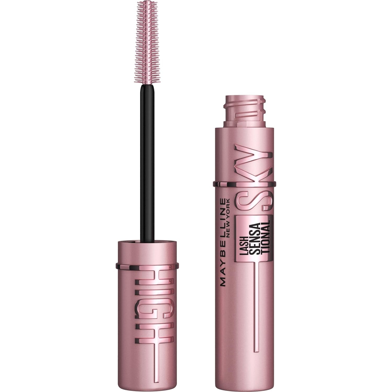 Maybelline Lash Sensational Sky High Washable Mascara, Volumizing, Lengthening, Defining, Curling, Multiplying, Buildable Mascara Make up Formula, Green Altitude, 1 Count