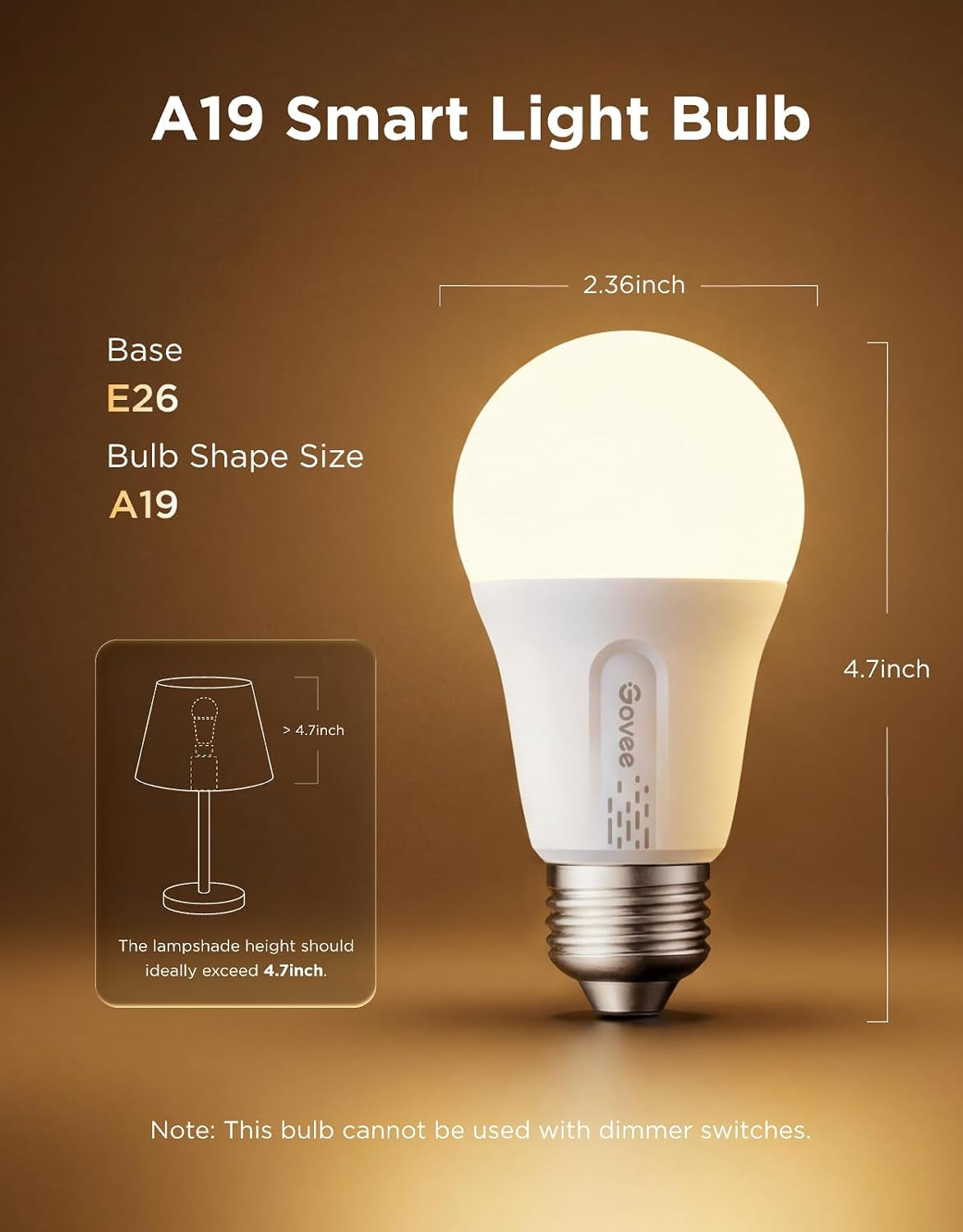 Govee LED Smart Light Bulbs, 1000LM Color Changing Light Bulb, Wi-Fi & Bluetooth Light Bulbs, Work with Alexa and Google Assistant, Dimmable RGBWW A19 75W Equivalent Smart Bulbs, 4 Pack