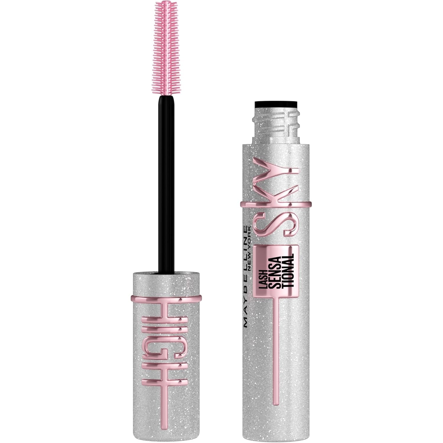 Maybelline Lash Sensational Sky High Washable Mascara, Volumizing, Lengthening, Defining, Curling, Multiplying, Buildable Mascara Make up Formula, Green Altitude, 1 Count