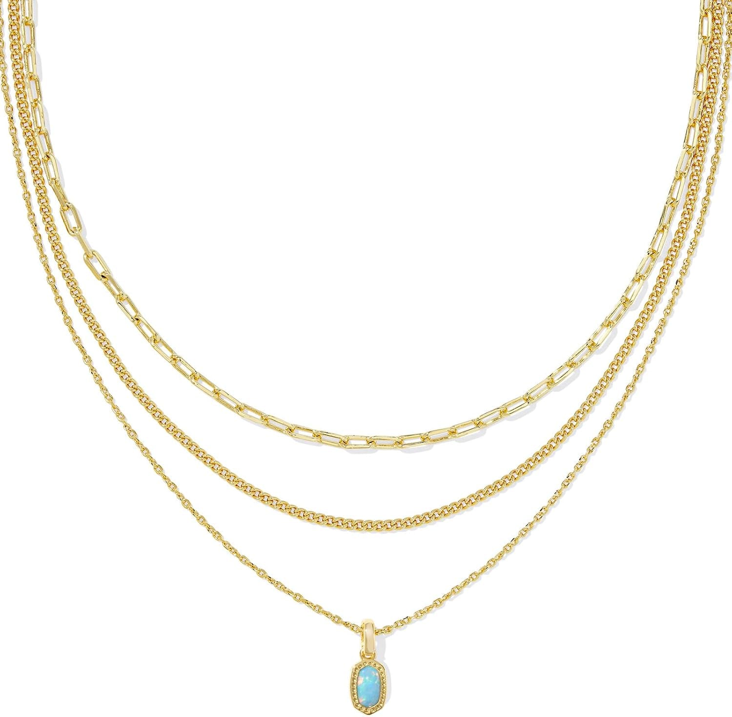Kendra Scott Elisa Triple Strand Necklace, Fashion Jewelry for Women