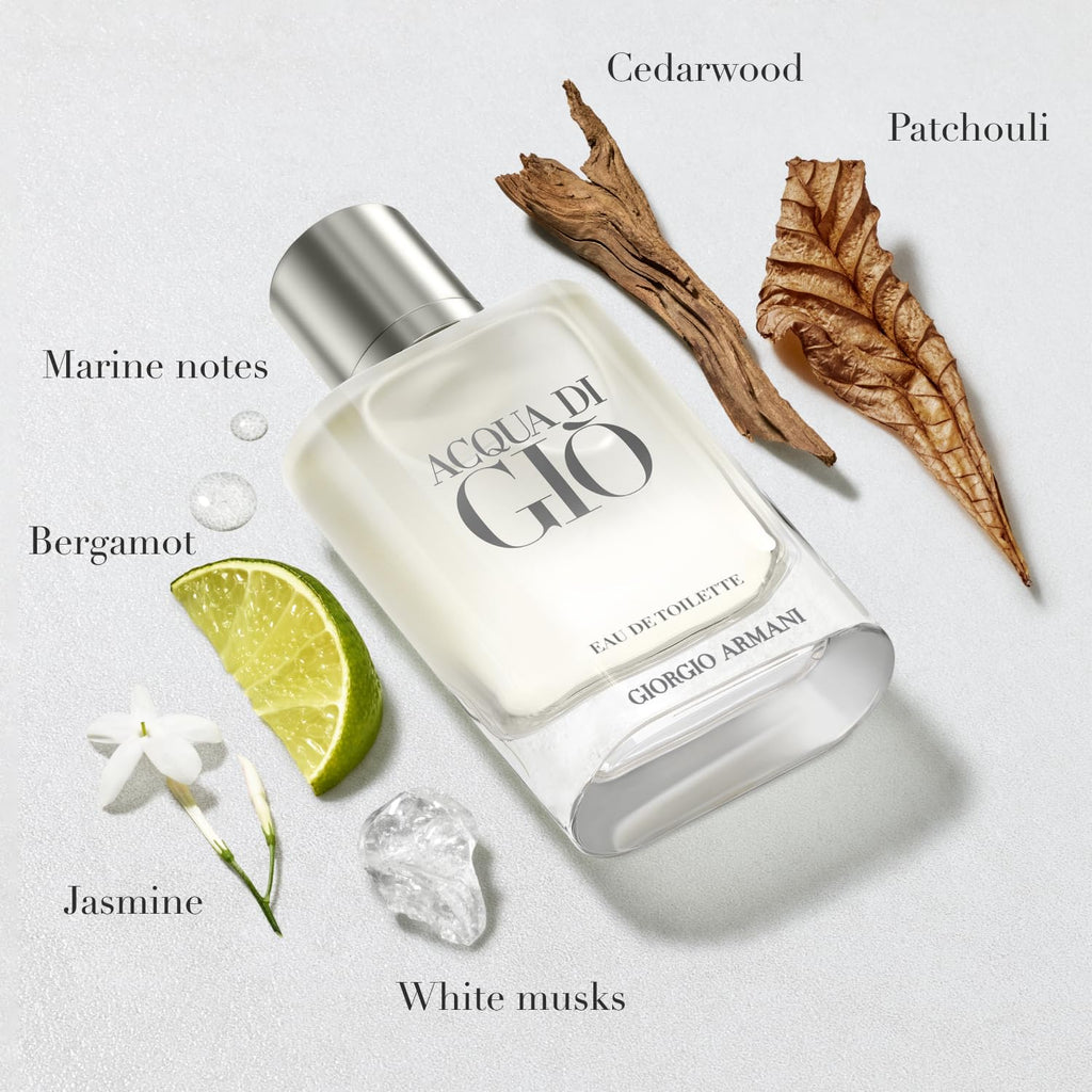 Armani Beauty - Acqua Di Giò - Eau De Toilette - Cologne for Men - Long Lasting Fragrance with Bergamot Notes, Jasmine, White Musks, Patchouli & Cedarwood