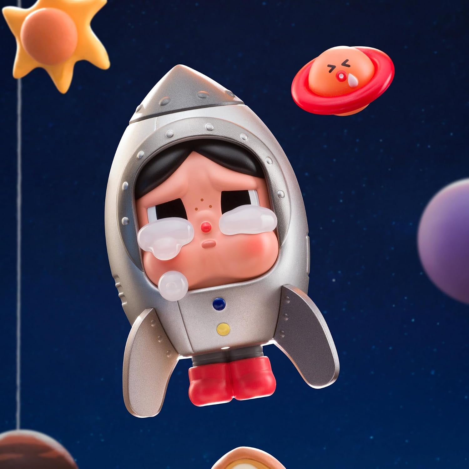 POP MART Crybaby Crying to the Moon Series Blind Box Figures, Collectible Toys Home Decorations, Holiday Birthday Gifts for Girls and Boys, Whole Set