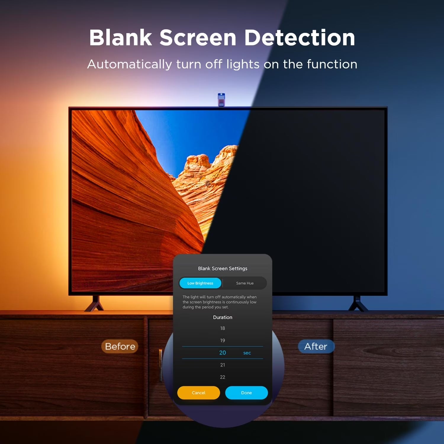 RGBICW TV Backlight 3 Lite - for 55-65 Inch Tvs - Black