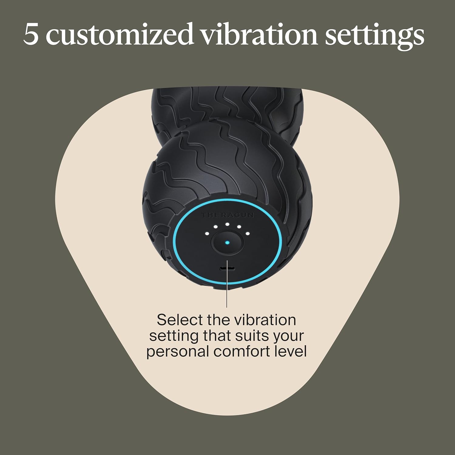 Theragun Therabody Waveduo - Ergonomically Contoured Foam Roller - Bluetooth Enabled Muscle Roller for Your Back, Neck & Spine with 5 Customizable Vibration Frequencies in Therabody App