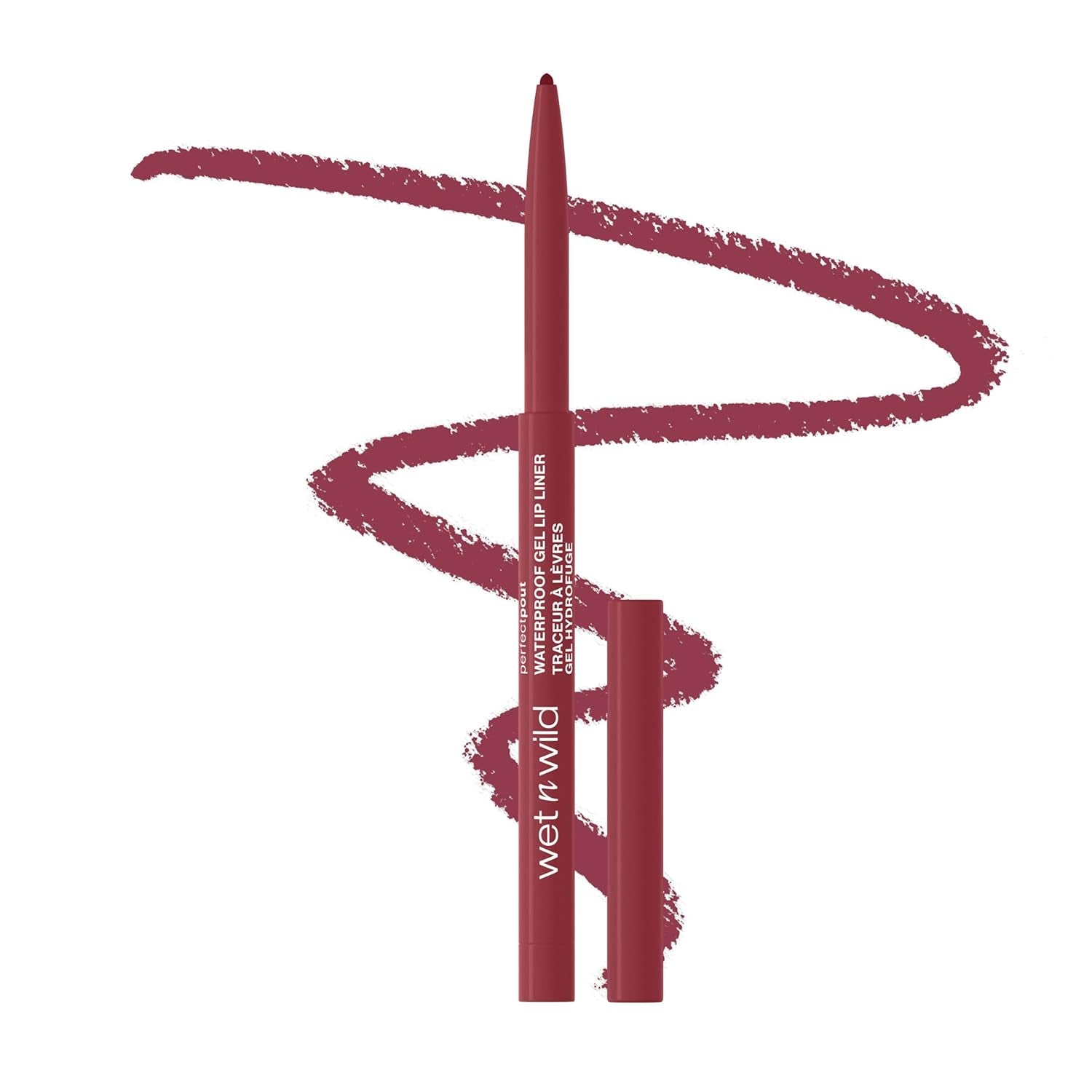 Wet N Wild Lip Liner Perfect Pout Matte Retractable Gel Lip Liner Pencil, Plum Together
