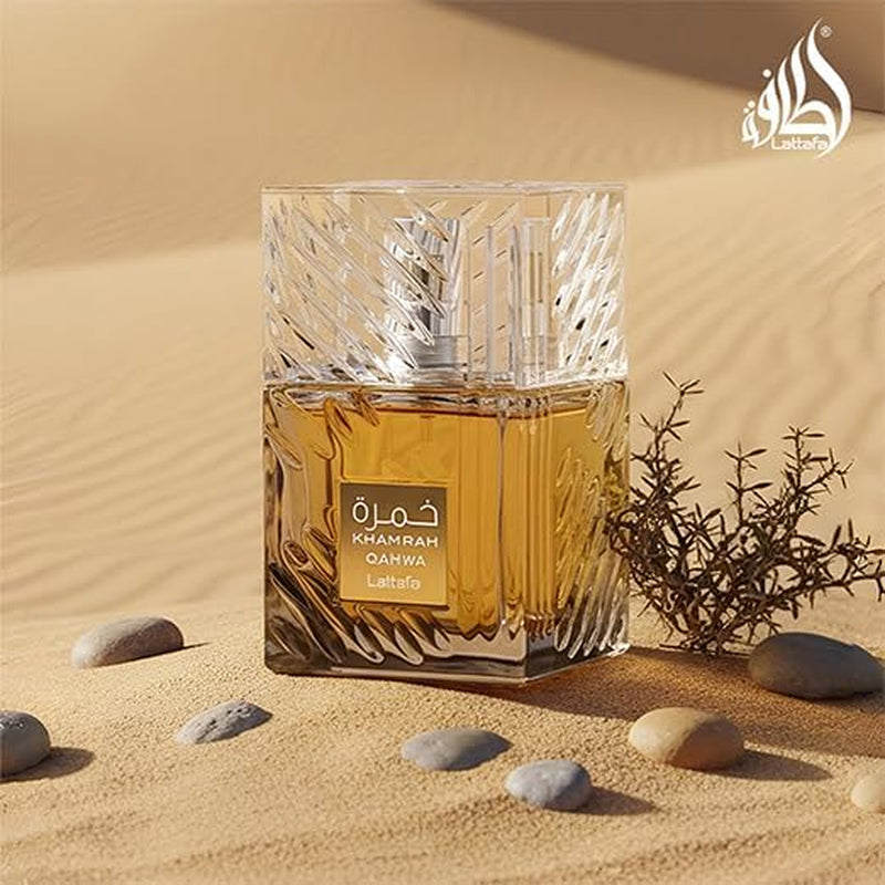 Lattafa Khamrah Qahwa - Vanilla, Warm Spicy, Cinnamon, Sweet - Eau De Parfum Long-Lasting Fragrance for Unisex, 3.40 Ounce / 100 Ml