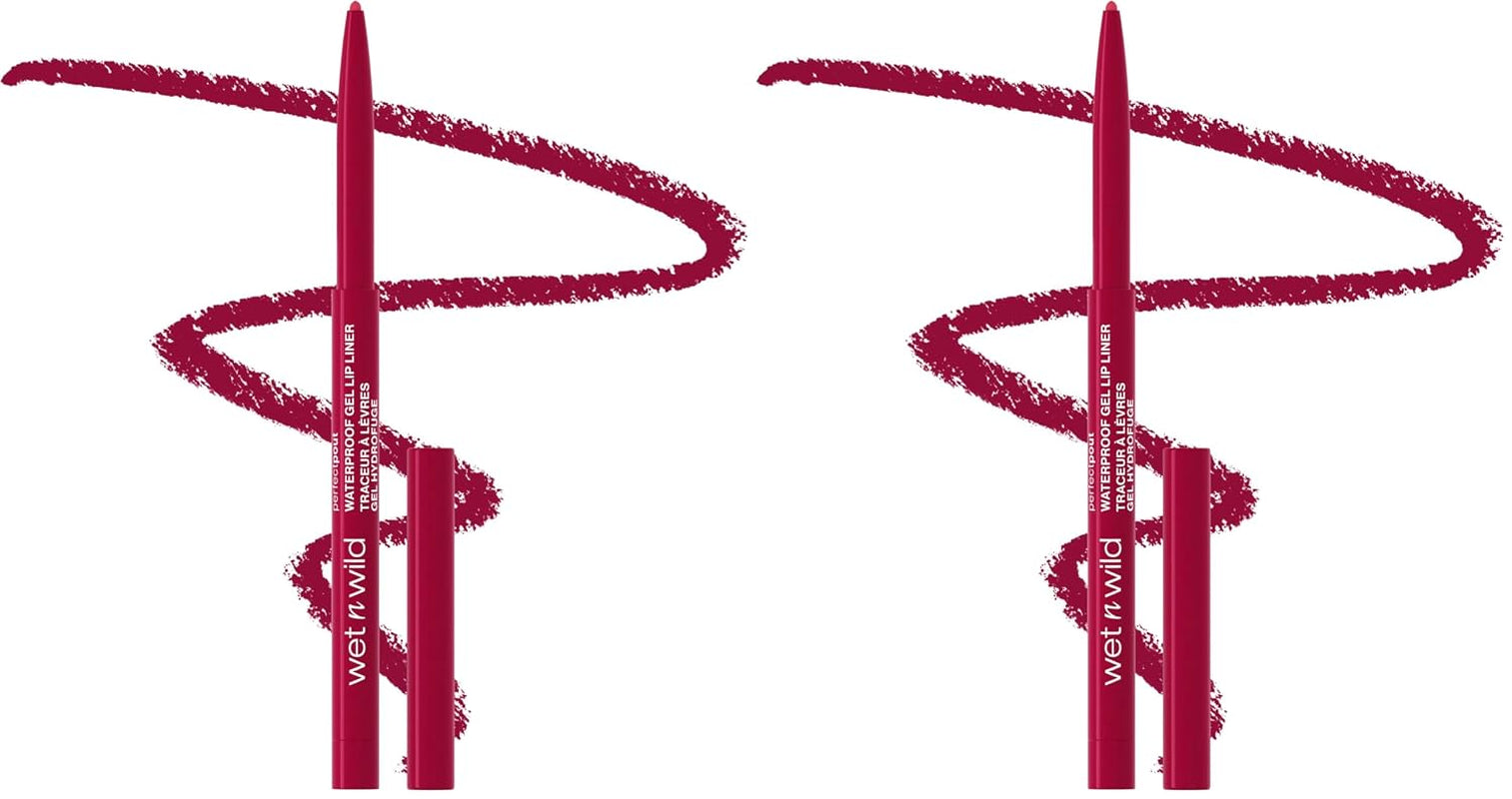 Wet N Wild Lip Liner Perfect Pout Matte Retractable Gel Lip Liner Pencil, Plum Together