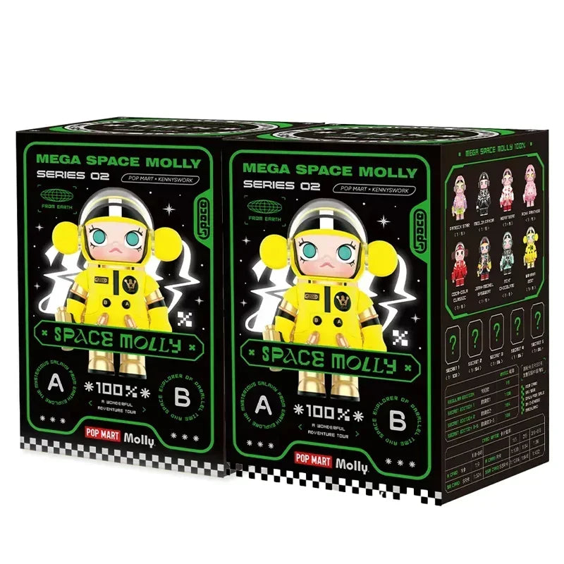 Genuine Mega Space Molly 100% V2 Series Blind Box Fashion Model Mystery Box Toy Collectible Desktop Decor Ornament Gift