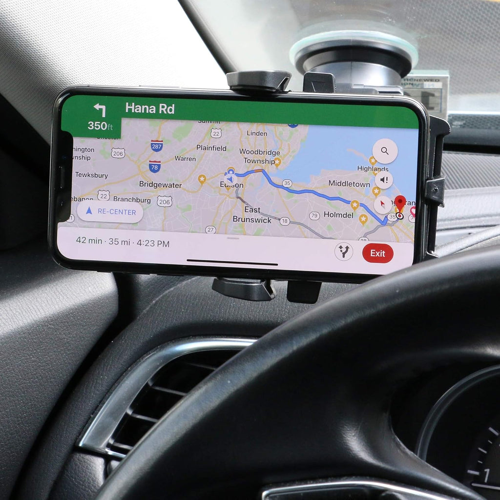Car Phone Mount, Dashboard and Windshield Suction Phone Holder with 6-Inch Extendable Arm