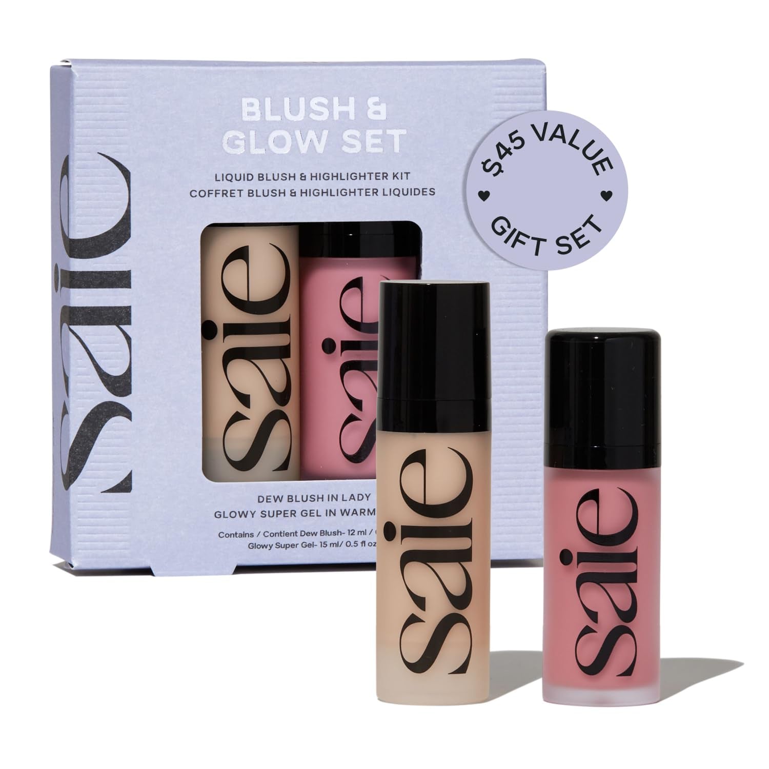 Saie Dew Liquid Blush for Cheeks Trio - Hydrating Cream Blush Stick Set with a Blendable + Buildable Formula - Skincare Infused Dewy Face Blushes for a Natural Flush - Baby, Sweetie, & Spicy (3 Count)