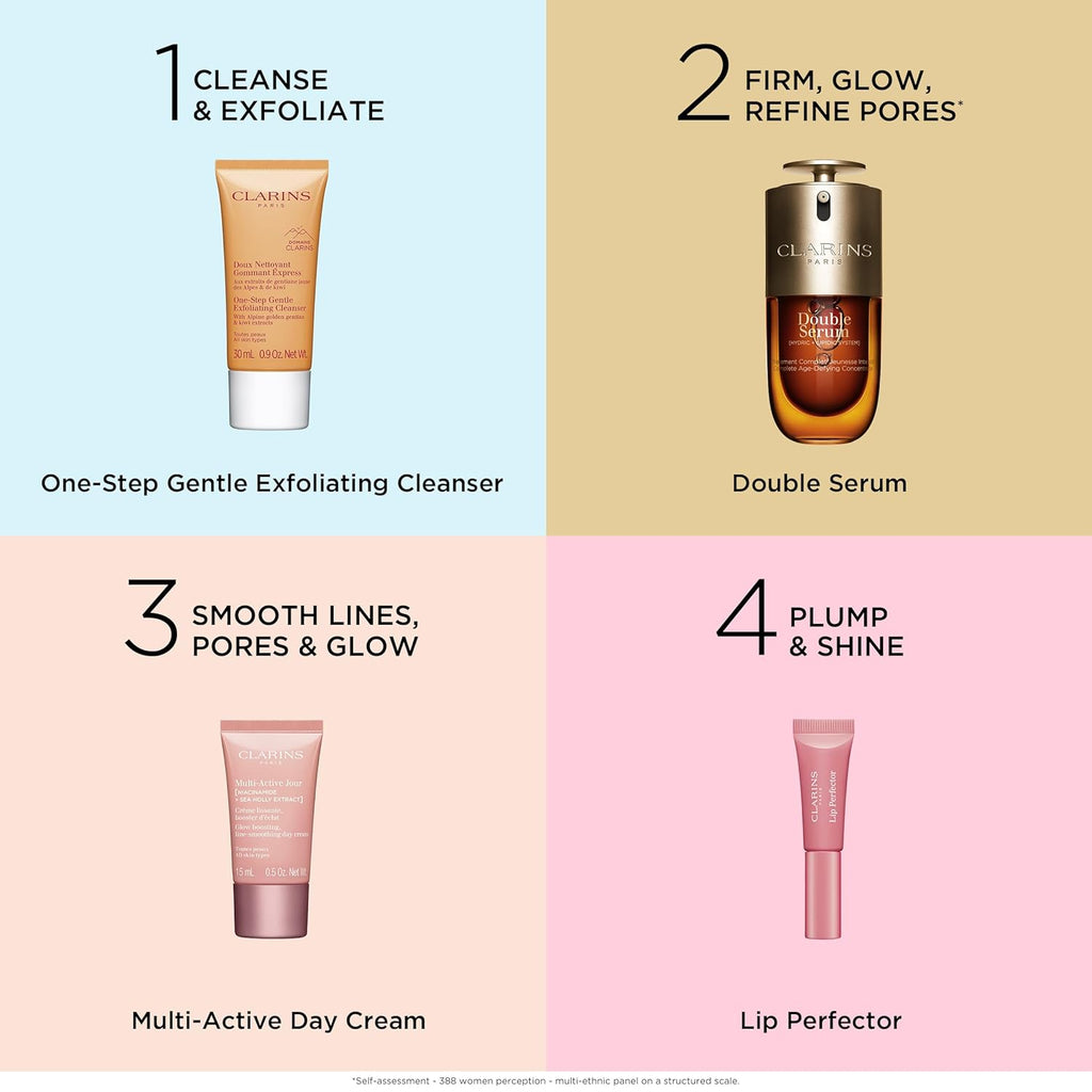 Clarins DOUBLE SERUM | anti Aging Face Serum | Visibly Firms, Smoothes, Boosts Radiance, and Refines Pores | 24H Hydration | All Skin Types